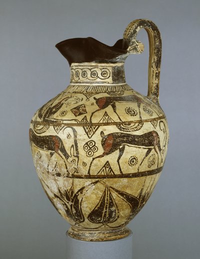 Oinochoé de style Rhodian Middle Wild Goat, de Rhodes, vers 600 av. J.-C. - Greek